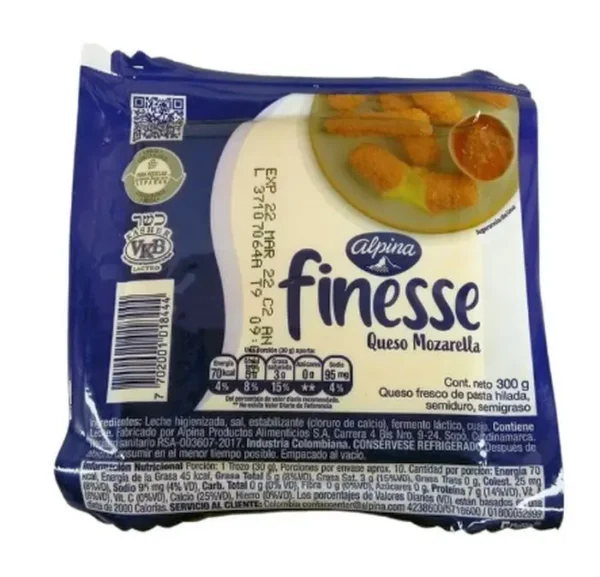 QUESO FINESSE ALPINA  300 GR UND