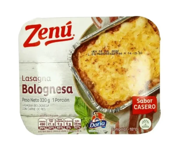 [5224-UND] PASTA LASAGNA BOLOGNESA ZENU 320 GR UND