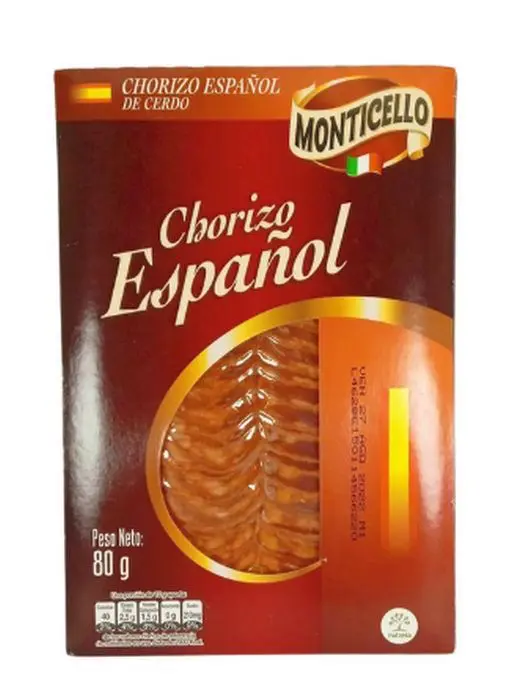 [4651-UND] CHORIZO ESPANOL MONTICELLO  RODAJAS 80 UND
