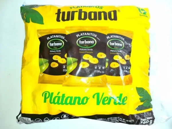 [12446-UND] PASABO CHIPS DE PLATANO TURBANA 30G 12 U UND
