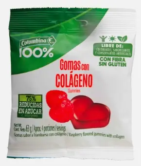 [12951-UND] GOMAS COLOMBINA COLAGENO FRAMBUESA 63 G UND