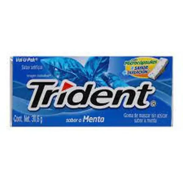 CHICLE TRIDENT MENTA 30.6 G UND