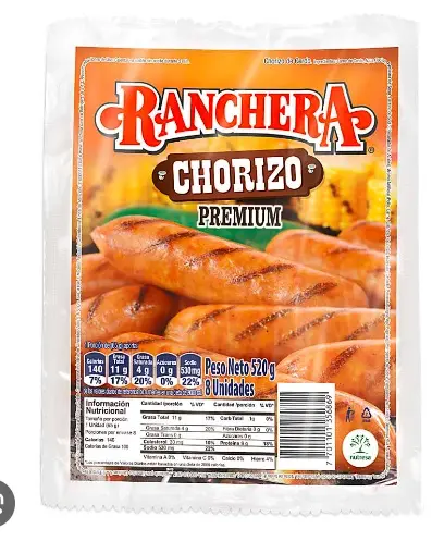 [12371-UND] CHORIZO RANCHERA PREMIUM 520 G UND