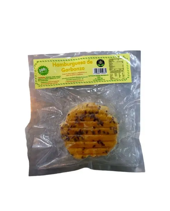 HAMBURGUESA FOOD VEGGIE GARBANZO 200 G UND