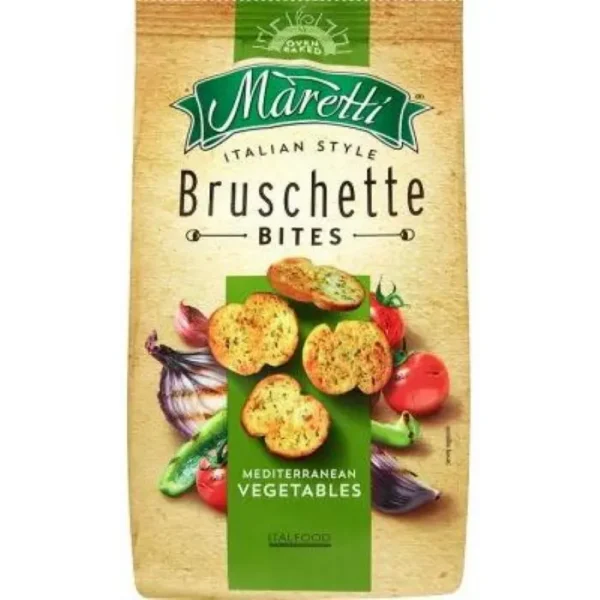 [10969-UND] SNACK MARETTI BRUSCHETTE CHIPS VEGET 85G UND