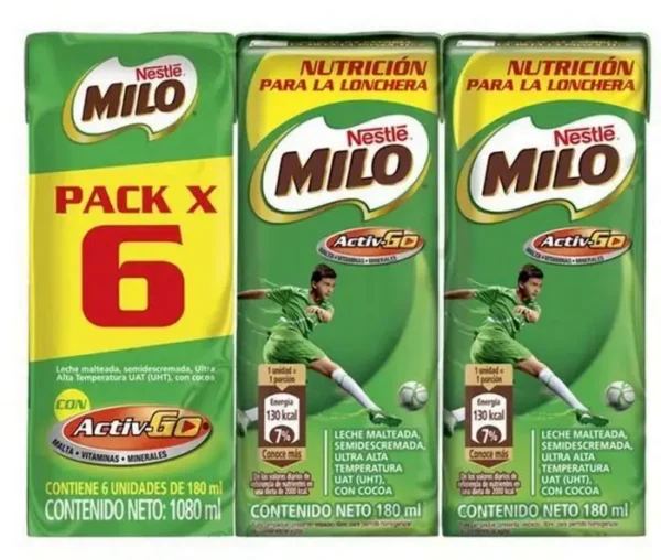 MILO NESTLE EN CAJA 180 ML 6 UND