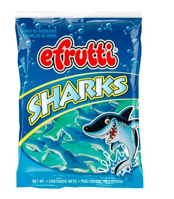 [11240-UND] GOMAS EFRUTTI SOUR SHARKS 100 G UND