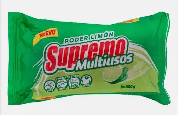 [8973-UND] JABON BARRA SUPREMO MULTIUSOS LIMON 300G UND