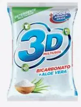 [13162-UND] DETERG POLVO 3D BICARB ALOE VERA 500 G UND