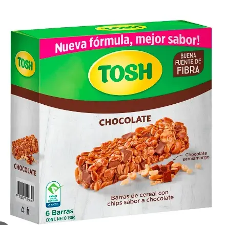 [12981-UND] BARRA CEREAL TOSH CHOCOLATE SEMIAMAR 6 U UND