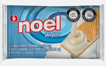 GALLETA WAFER NOEL VAINILLA 18 U UND