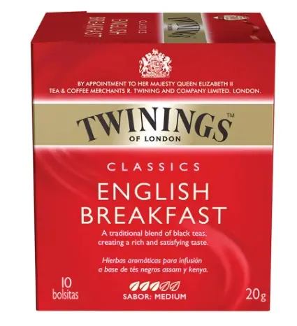 TE TWININGS ENGLISH BREAKFAST 20 G UND