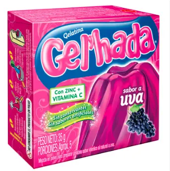 [11860-UND] GELATINA GELHADA UVA 35 G UND