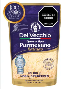 QUESO PARMESANO DEL VECCHIO RALLADO 100G UND