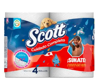 PAPEL HIGIE SCOTT TRIPLE HOJA 4 U UND