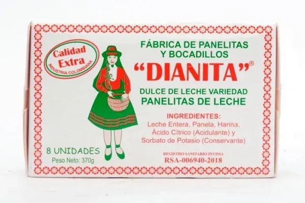 PANELITAS DE LECHE DIANITA 350 GR UND