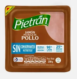 JAMON PIETRAN PECHUGA DE POLLO TJ 230 G UND